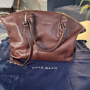 Cole Haan Dark Brown Leather Satchel